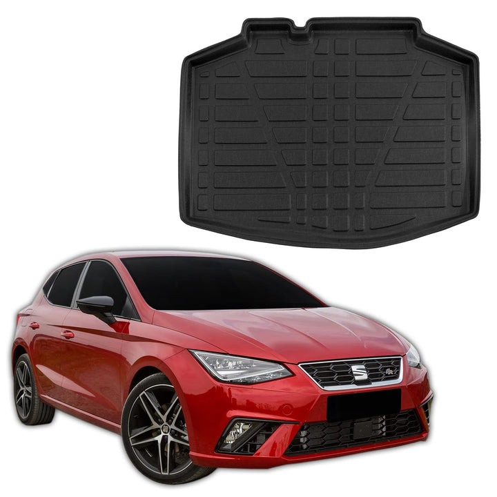 SCOUTT Kofferraumwanne passend für Seat Ibiza Schrägheck ab 2017, 3D TPE Allwetter mit hohem Rand Ge