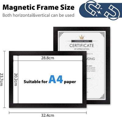 VAIIGO Magnetrahmen Info-Rahmen Selbstklebend mit Magnetverschluss für Informationsrahmen DIN A4 For