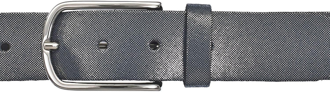 Vanzetti Glitter Radiance 35mm Metallic Belt W90 Marine/Silver Metalic