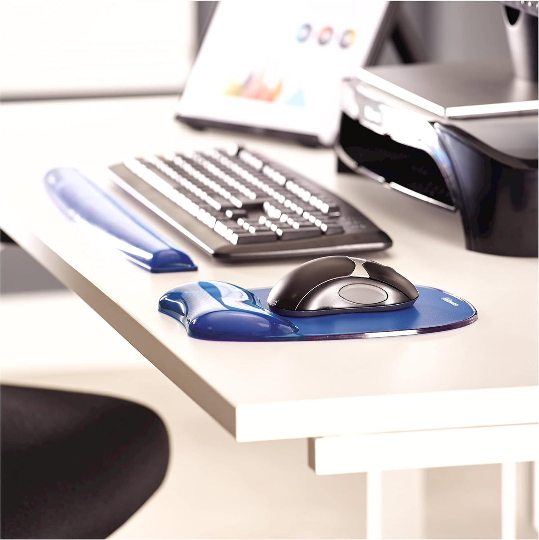 Fellowes Handgelenkauflage Crystals Gel - für die Tastatur - ergonomisch - schmutzabweisend und abwa
