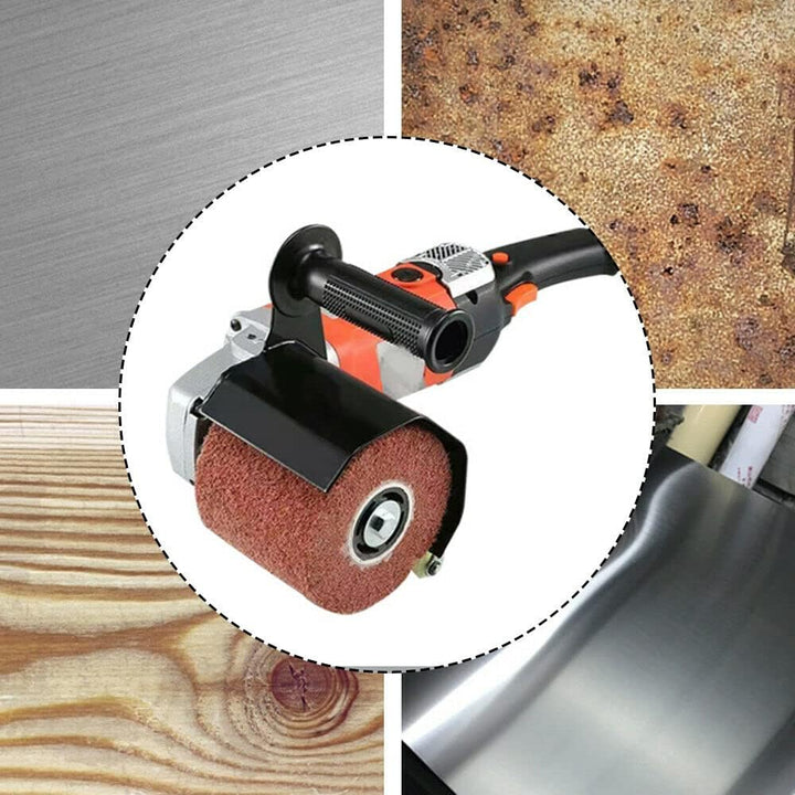 Satiniermaschine 1400W Bürstenschleifer Winkelschleifer Poliermaschine Rad Polierer Bürstmaschine Dr