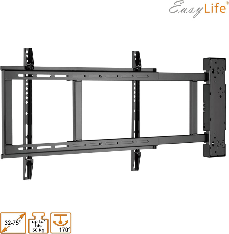 EasyLife TV Wandhalterung bis 170° elektrisch schwenkbar, VESA Wandhalterung bis 600x400 für LCD/OLE