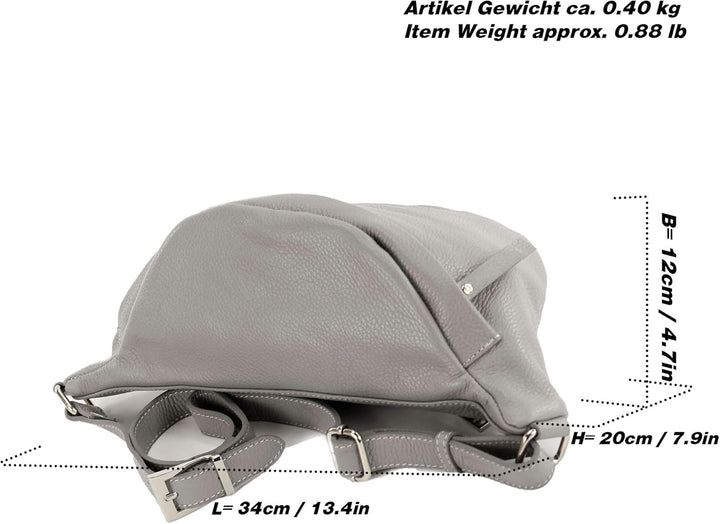 modamoda de - T77 - ital. Hüfttasche Bauchtasche Brusttasche Large aus weichem Leder, Farbe:Pink Ros