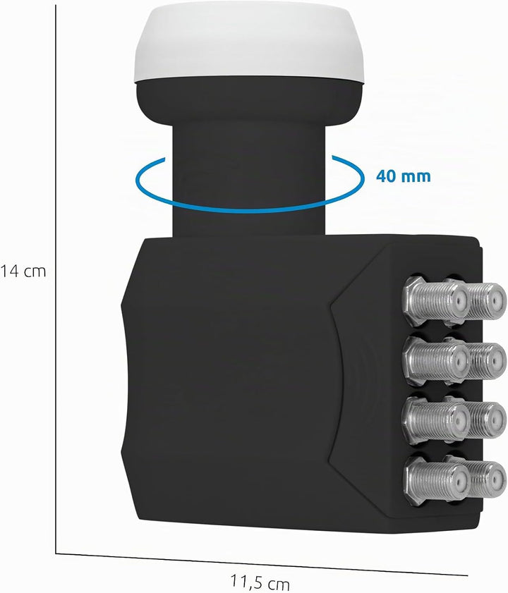 TechniSat Universal Octo-LNB - 8 Teilnehmer mit LTE-Filter (Wetterschutz, UHD, 4k, Full HD, 3D, Prem