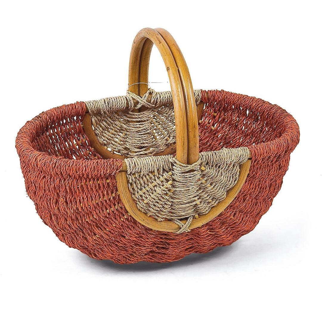 Einkaufskorb oval, mehrfarbig, T 38cm x B 26cm x H 19cm/31cm Small Mehrfarbig, Small Mehrfarbig