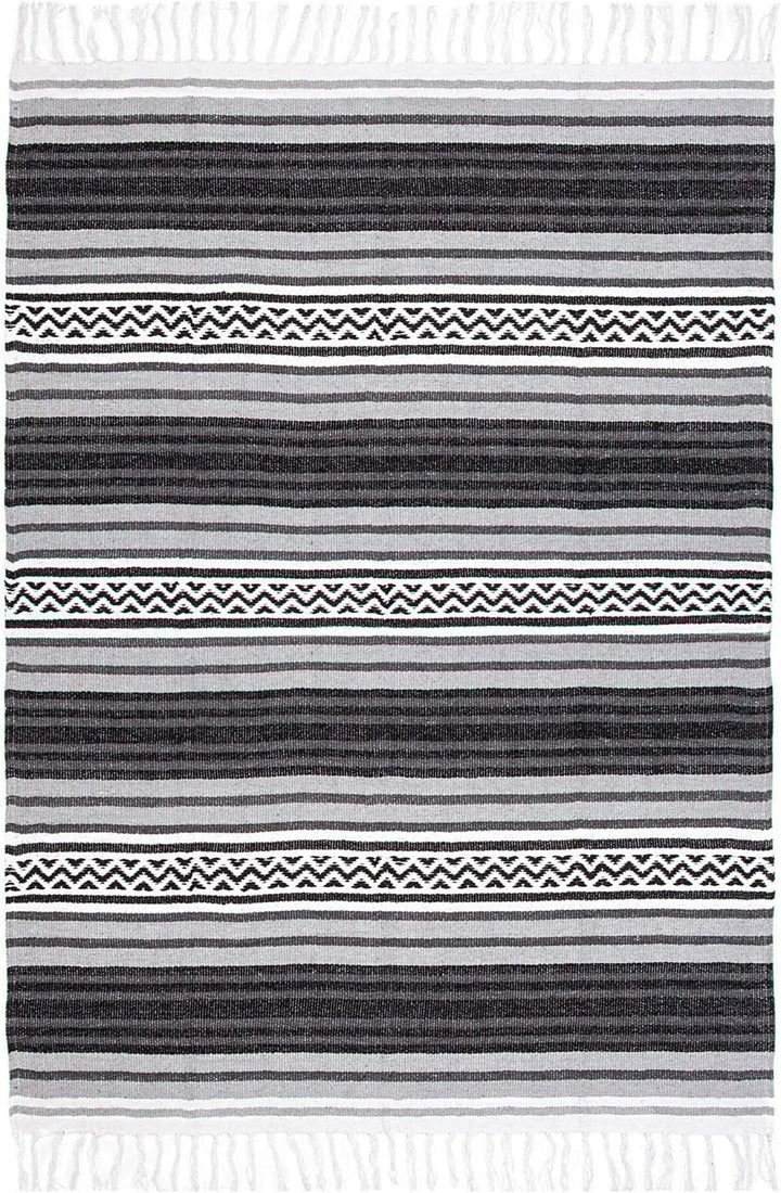 Americanflat Authentische mexikanische Yoga-Decke, weiche gewebte Baumwolle und Polyester, Falsa-Dec