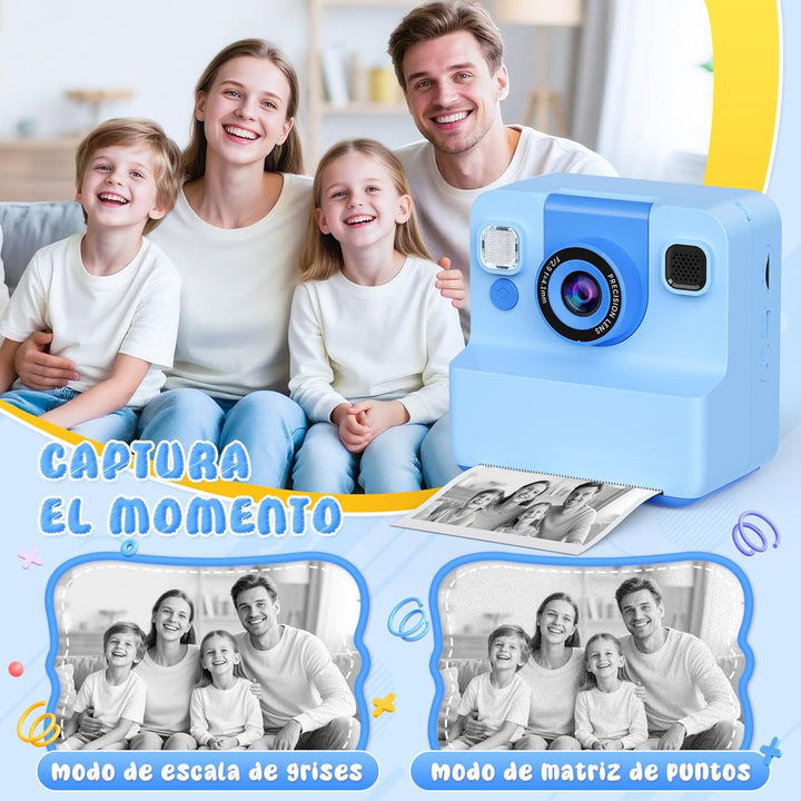 Sofortbildkamera Kinder Kamera,2.4" HD Bildschirm Kinderkamera mit 32GB Spielzeug ab 3 4 5 6 Jahren