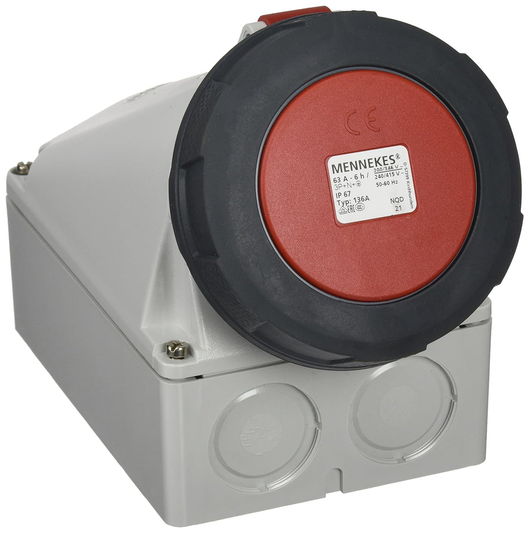 MENNEKES 136A CEE-Steckdose "5p 63A 6h 400V/rt"