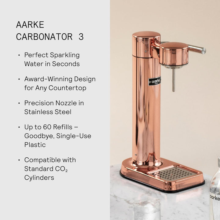 AARKE AAC3 Copper Carbonator Wassersprudler, Kupfer, Regular Edelstahl Kupfer, Edelstahl Kupfer