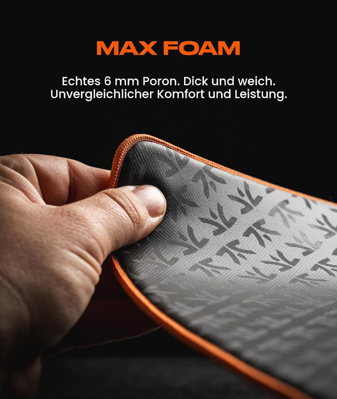 Fnatic MAX Focus 3 L Pro Gaming Mouse Mat, Sunrise Orange Smooth Cloth Control Surface, Water Resist