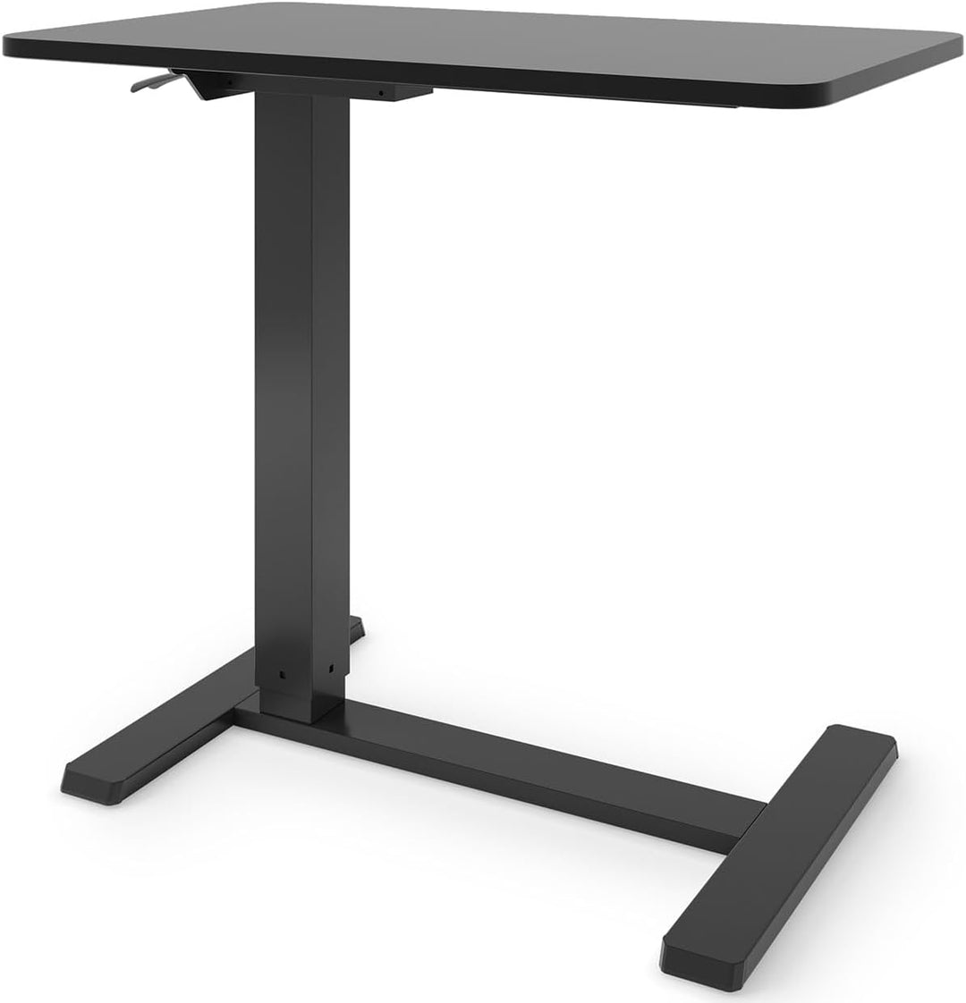 ESMART EACM-121BB 71 x 40 cm Schwarz - Mobiler stufenlos pneumatisch höhenverstellbarer Beistelltisc