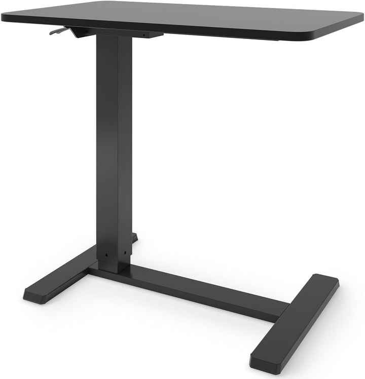 ESMART EACM-121BB 71 x 40 cm Schwarz - Mobiler stufenlos pneumatisch höhenverstellbarer Beistelltisc