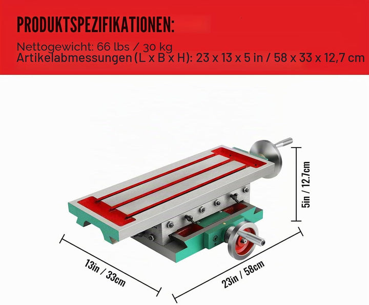 Metall X/Y Kreuztisch Frästisch für Ständerbohrmaschine Oberfräsen 450 * 170mm Präzision &amp; Haltbarke