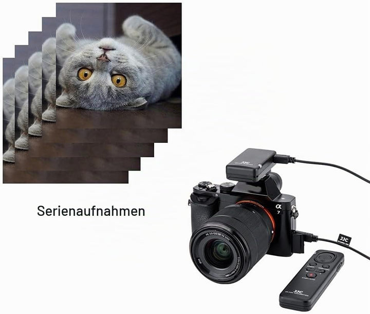 JJC Kabellose Fernbedienung für Sony Z-V1 A1 A7RIVA A7RIV A7RIIIA A7SIII A7III A7 A9 RX0 II RX100VII