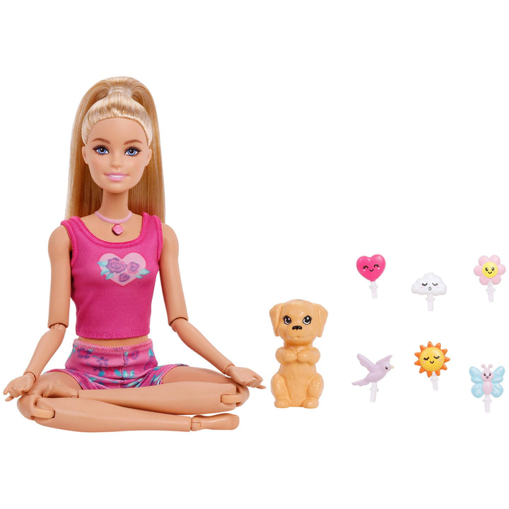 Barbie Achtsame Bewegungen, Puppe in Yoga-Kleidung mit 6 Meditationsmodi, die durch Lichter, Geräusc