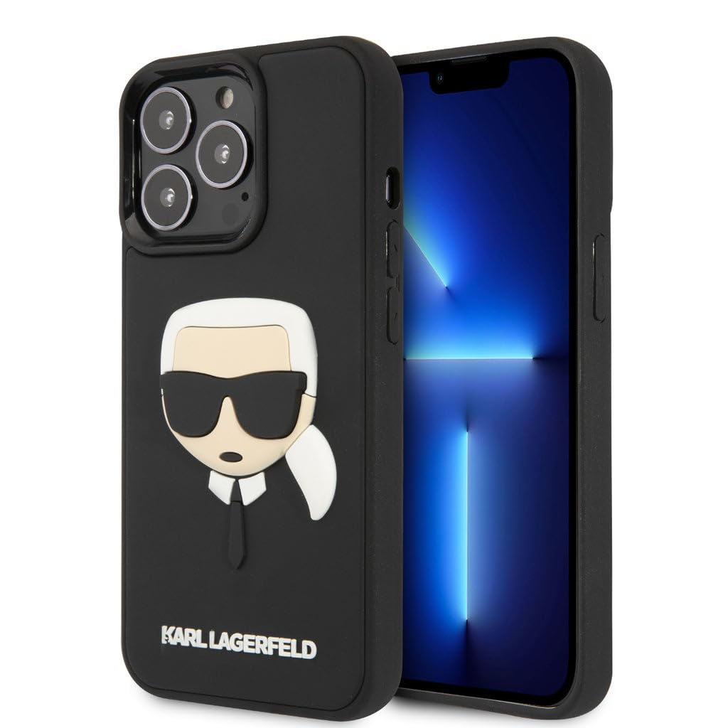KARL LAGERFELD KLHCP14XKH3DBK hülle für iPhone 14 Pro Max 6,7" schwarz/Black hardcase 3D Rubber Karl