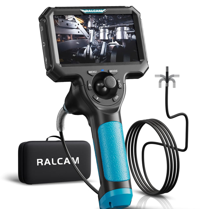 Ralcam Endoskopkamera 6,2mm Endoscope Camera - Endoskop 360° Inspektionskamera mit Licht 5,0" HD 128