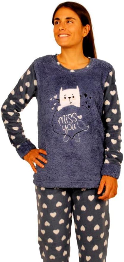 FLASHPIJAMAS Fleece-Pyjama aus Fleece in 3 Teilen, T-Shirt, Hose und Socken. Warmes T-Shirt und Lang