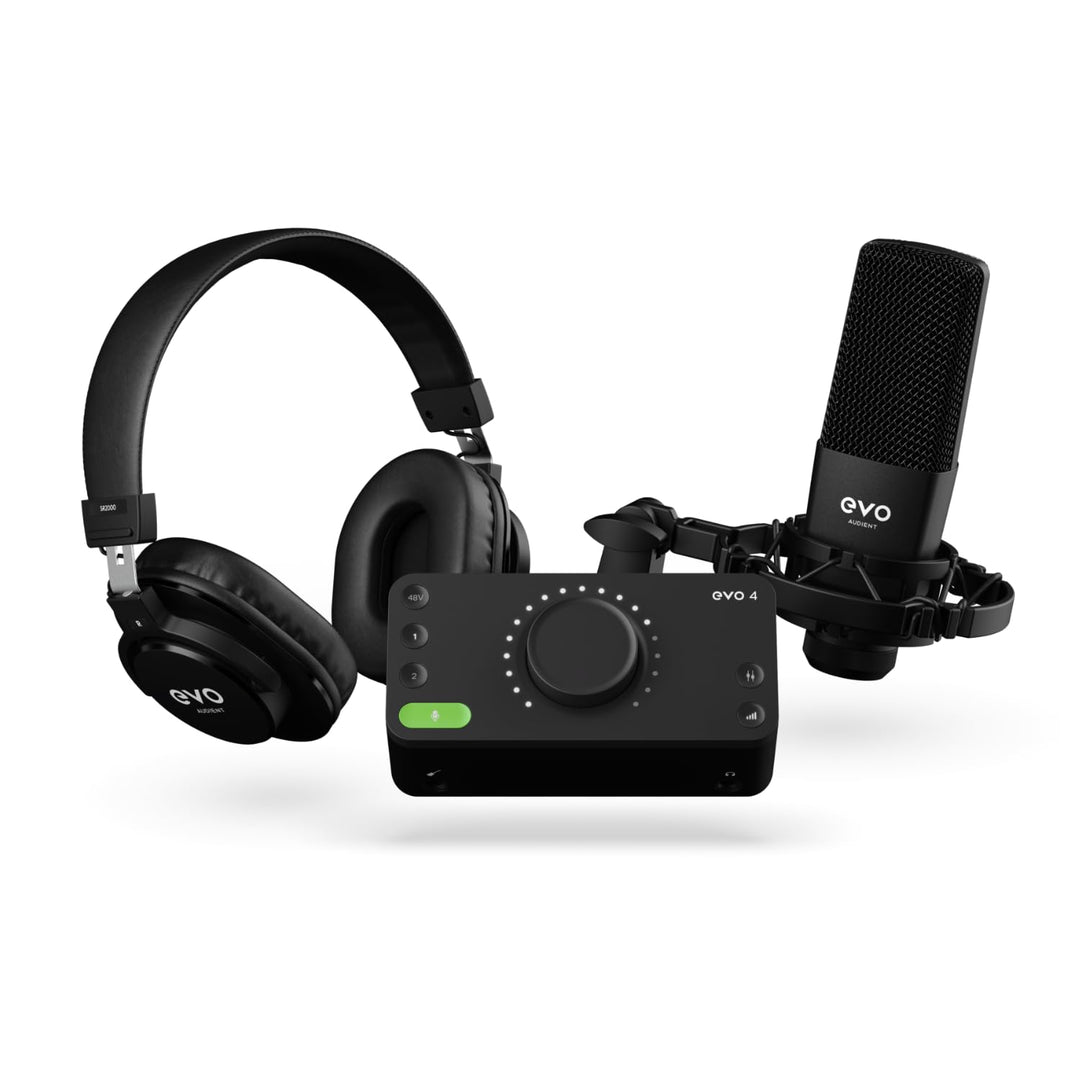 EVO Start Recording Bundle (EVO 4 Audio-Interface, SR1 Grossmembran-Kondensatormikrofon, SR2000 gesc