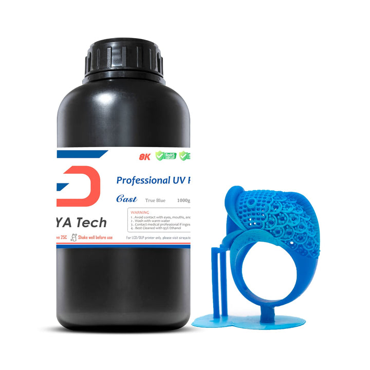 Siraya Tech Cast Giessbares 3D Drucker Resin (True Blue, 1kg) Richtig Blau 1000g, Richtig Blau 1000g