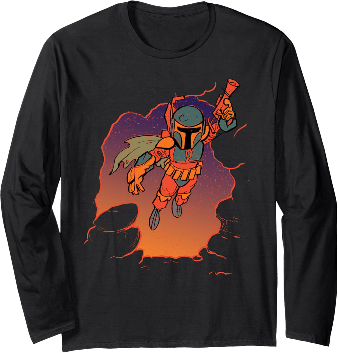 Star Wars Boba Fett Illustrated Blast Langarmshirt