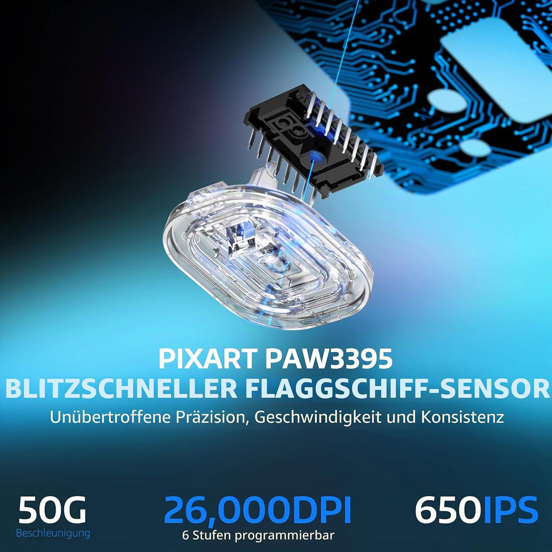 VGN Game Power Attack Shark X6 Superlight Kabellose Gaming-Maus mit RGB Ladestation, 49g Ultraleicht