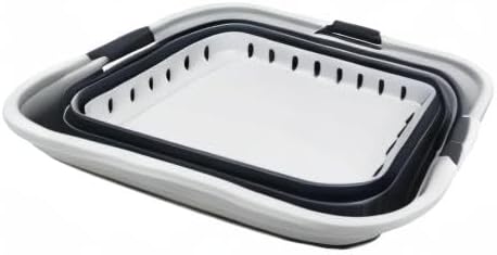 SAMMART 42L Faltbarer Wäschekorb aus Kunststoff - Faltbarer Pop-Up-Aufbewahrungsbehälter/Organizer -