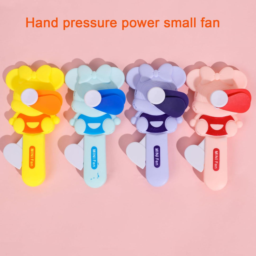 Mini-Handventilator, tragbar, Cartoon, für Büro, Tisch, Kinderzimmer und Freiheit, 6 Stück