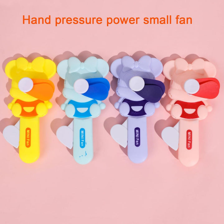 Mini-Handventilator, tragbar, Cartoon, für Büro, Tisch, Kinderzimmer und Freiheit, 6 Stück