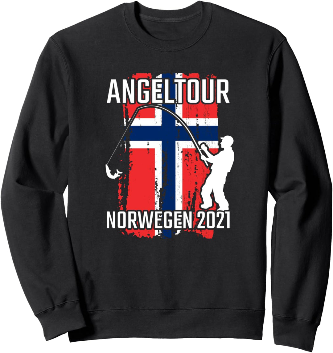 Angel Tour 2021 nach Norwegen mit Flagge Sweatshirt
