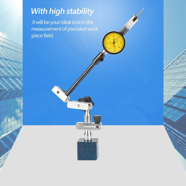 Mechanische Messuhr, Magnetstativ Messstativ Standard Messuhr mit Zifferblatt 0-0,8 mm Messbereich 0