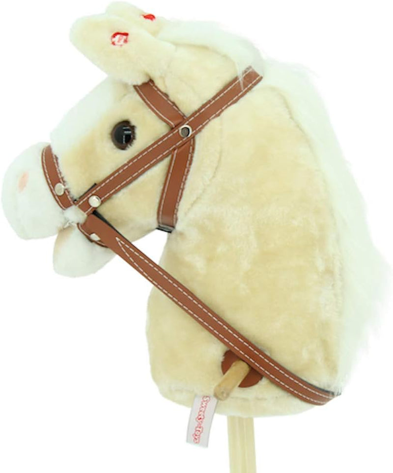 Sweety Toys 10530 Steckenpferd Hobby Horse Champagne mit Funktion Gewieher und Galoppgeräusch