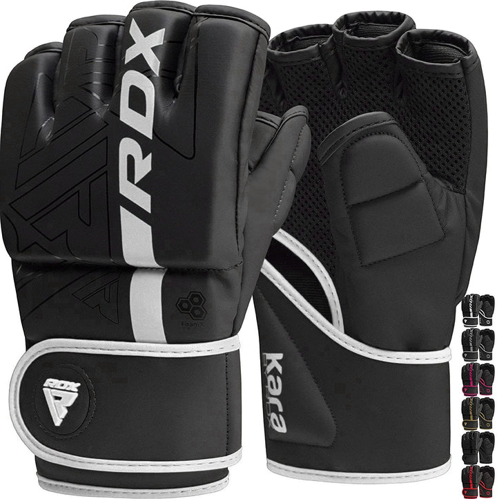 RDX Profi MMA Handschuhe Training, Kara Maya Hide Leder, Sparring Grappling Kampfsport Kickboxen Sch