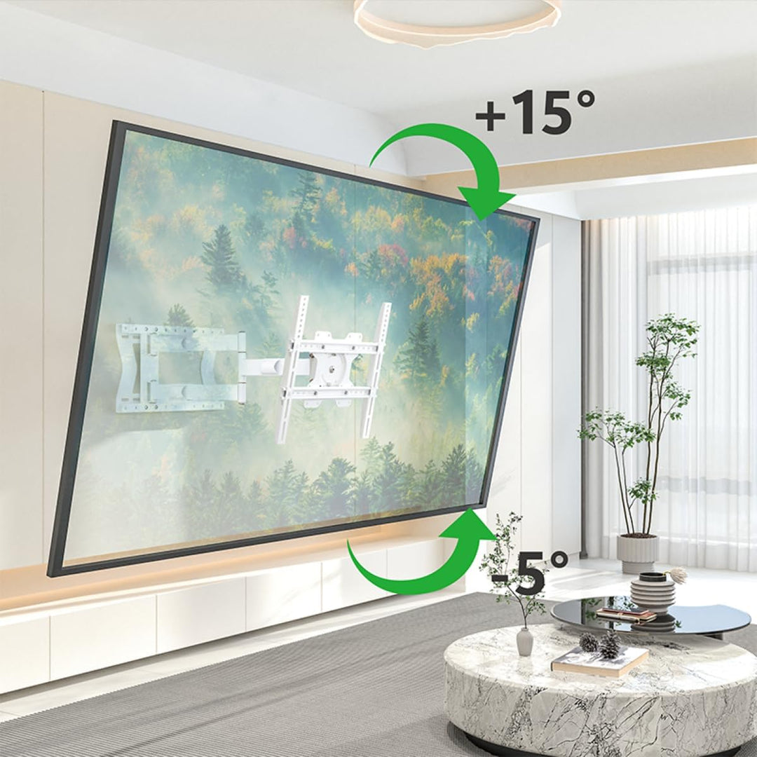 XTRARM TiTon F 80 cm Wandabstand, TV Wandhalterung, Langer Schwenkarm, neigen, schwenken, rotieren,