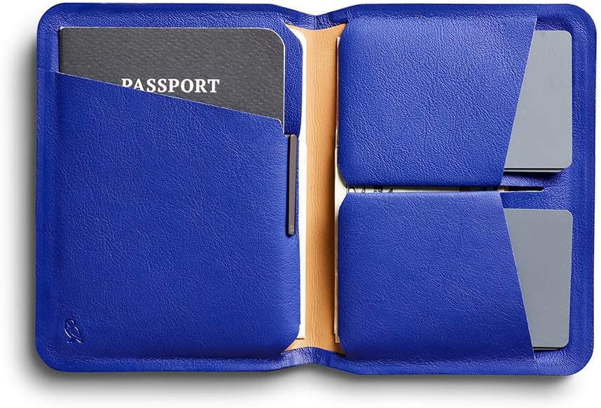 Bellroy Apex Passport Cover (Leder-Reisepasshülle, RFID-Schutz) - PepperBlue, Pepperblue