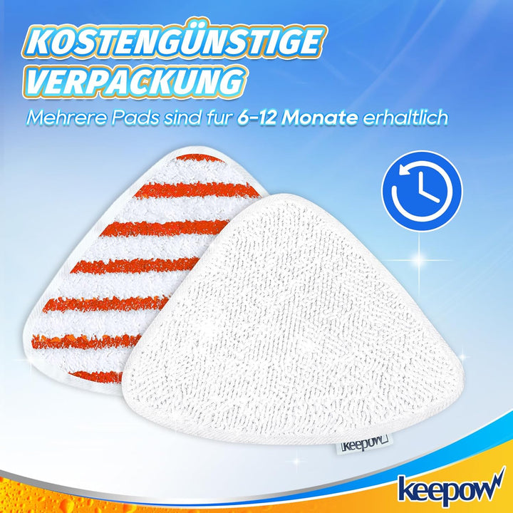 KEEPOW 8 Stück Dampfreiniger Ersatzbezug für Vileda Steam Dampfreiniger, Dampfreiniger Ersatzbezüge