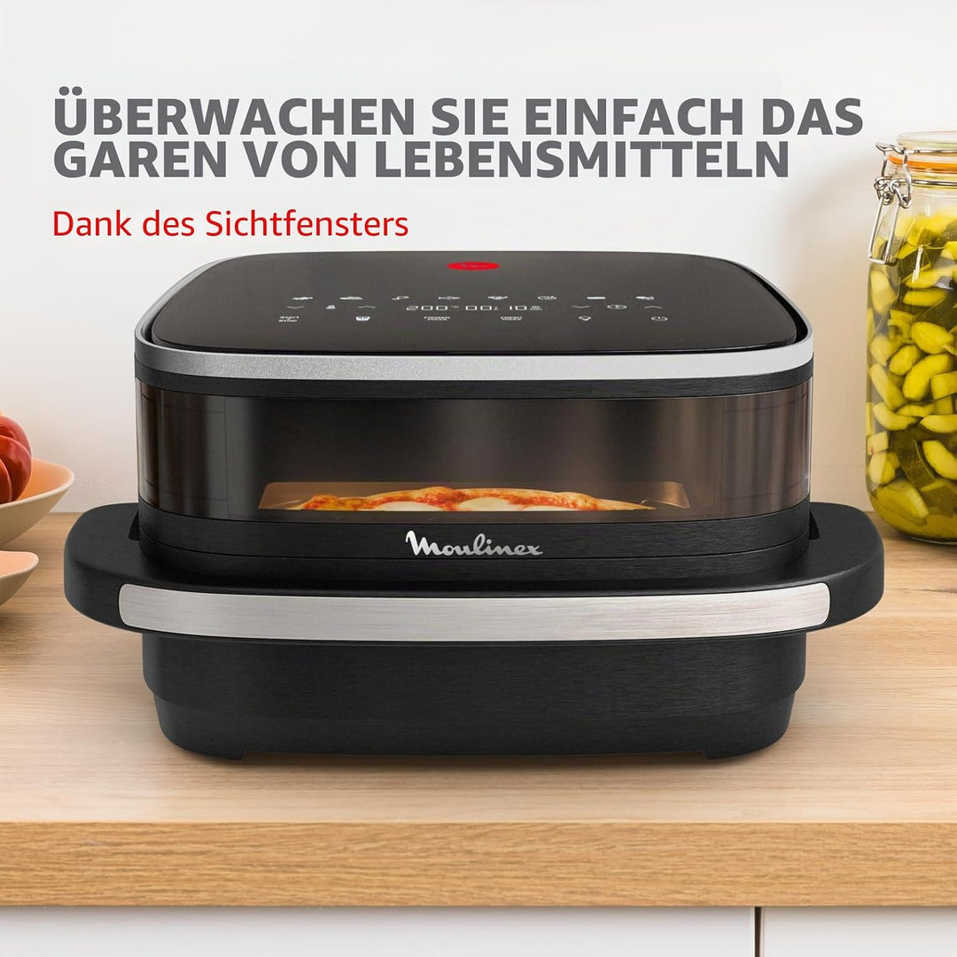 Moulinex Easy Fry XL Surface, XL-Luftfritteuse mit Antihaft-Korb und Sichtfenster, Extra-Crisp-Techn