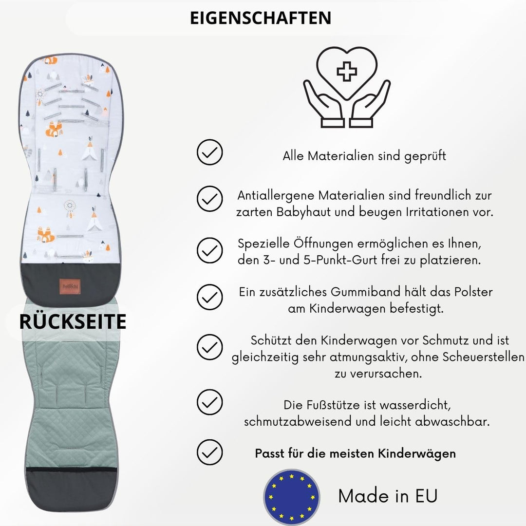 Atmungsaktive Sitzauflage Kinderwagen, Sitzauflage Buggy Sommer - Kinderwagen Zubehör - Universal -