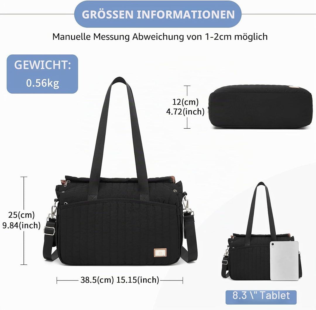 Miss Lulu Wickeltasche für Kinderwagen Wasserdichte Multifunktionale Babytasche mit Kinderwagenhaken
