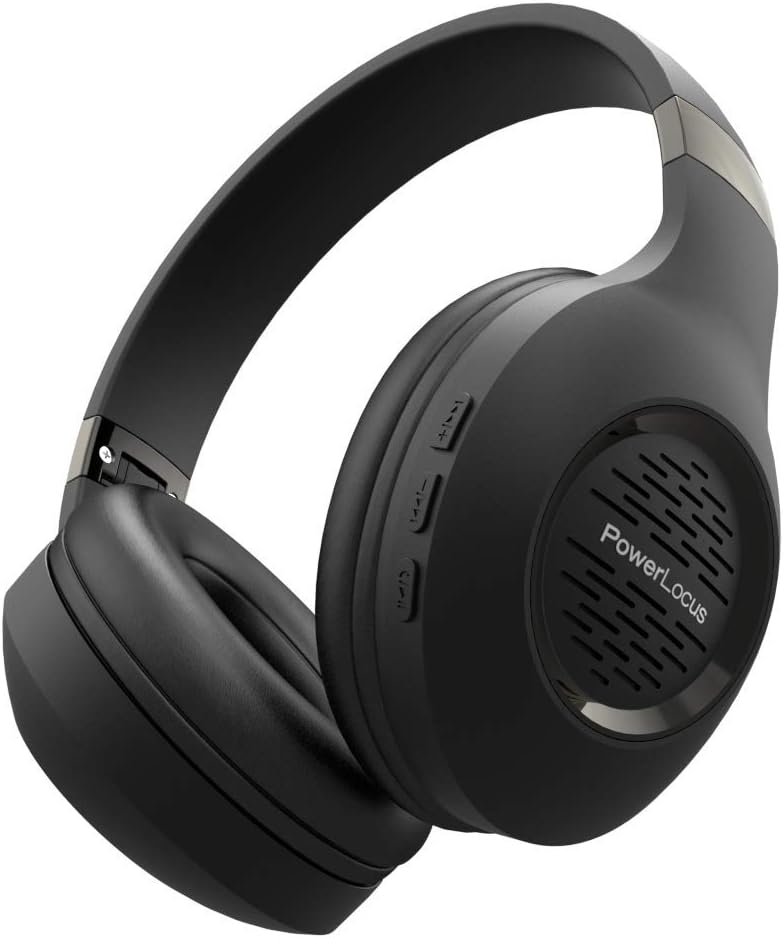 PowerLocus Bluetooth Kopfhörer Over Ear, Kabellose Kopfhörer Faltbarer mit Mikrofon, Hi-Fi-Stereo ti