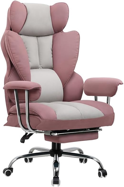 GTPLAYER Gaming Stuhl, Gamer Stuhl, Ergonomischer Bürostuhl mit Fussstütze, Stoffoberfläche, Federsi