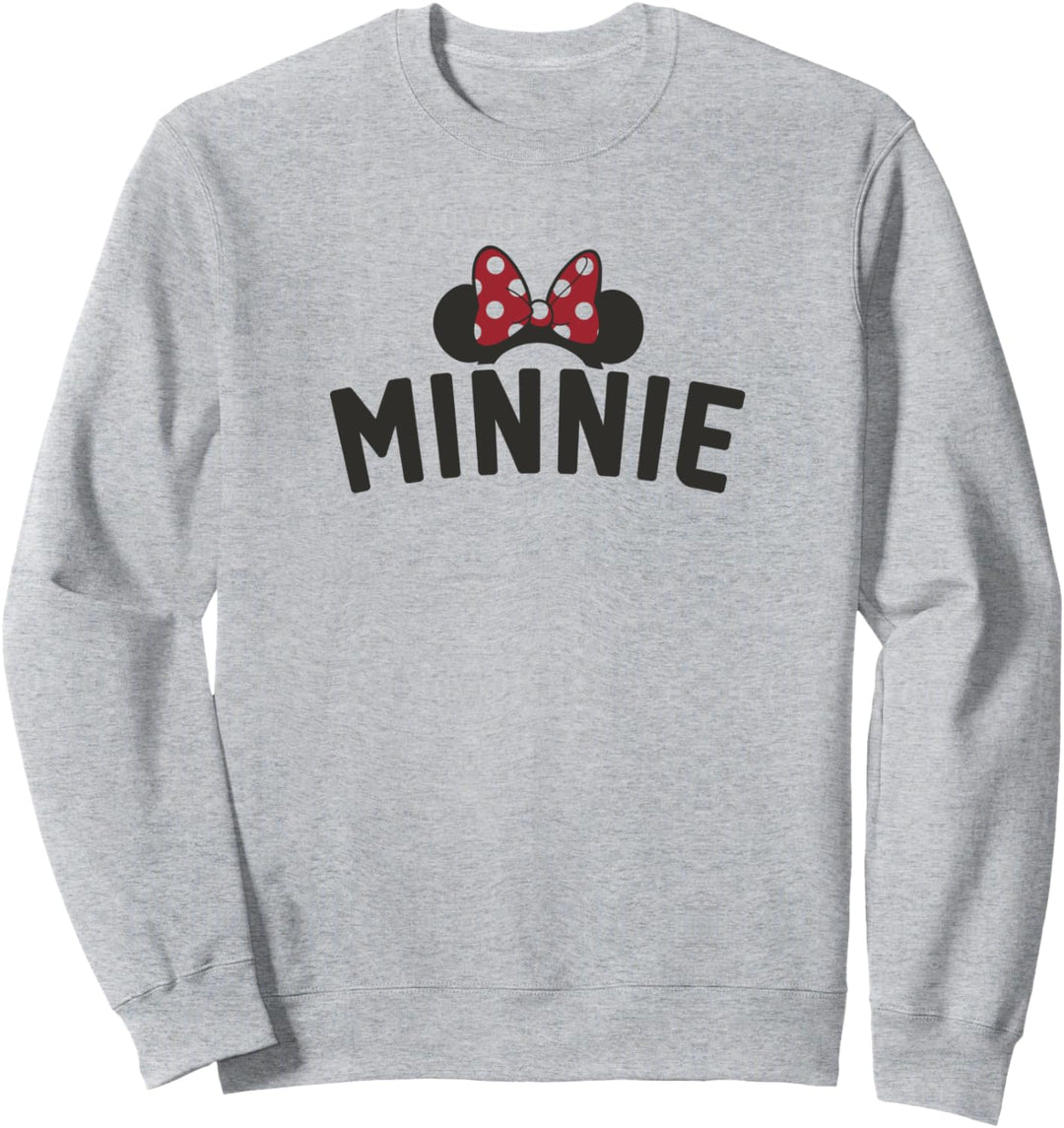Disney Mickey And Friends Minnie Text Ears & Bow Sweatshirt