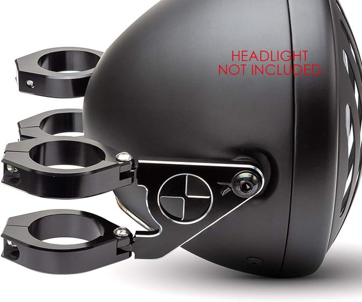 Motorrad Scheinwerfer-Halter Passend Für BMW Cafe Racer Projekt - Schwarz, 38-39mm, 38-39mm