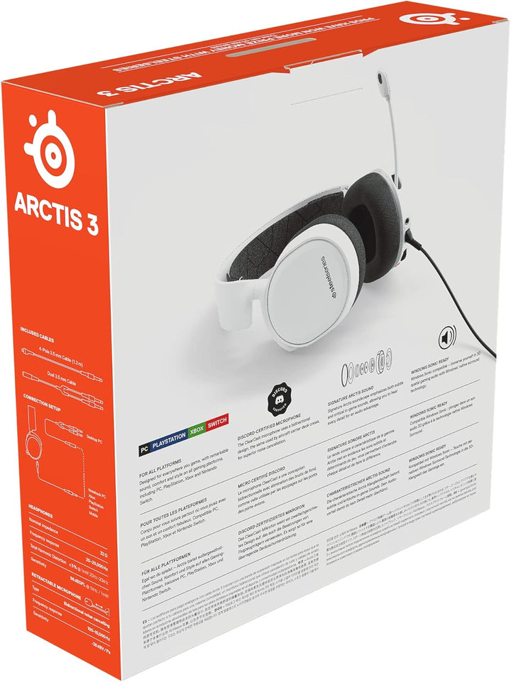 SteelSeries Arctis 3 - All-Platform Gaming Headset - für PC, PlayStation 5, PS4, Xbox One, Nintendo