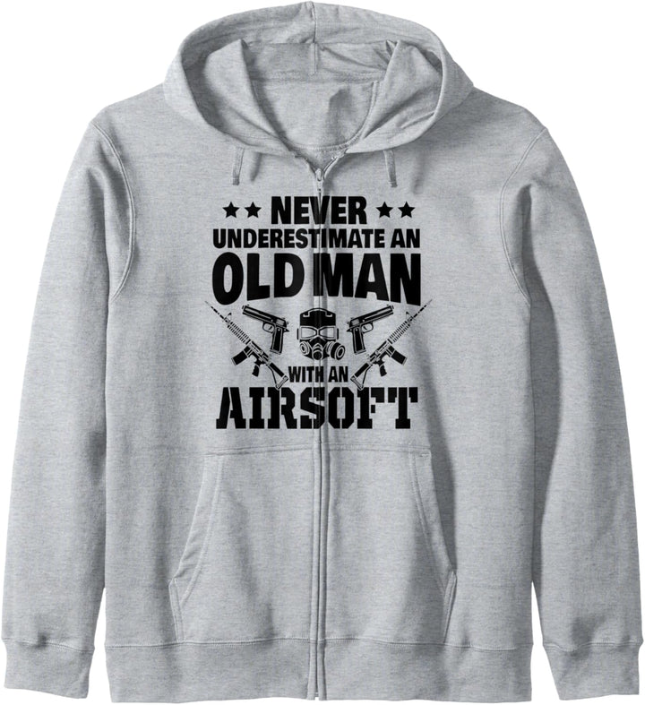 Never Underestimate an Old Man with an Airsoft Gun Dad Kapuzenjacke