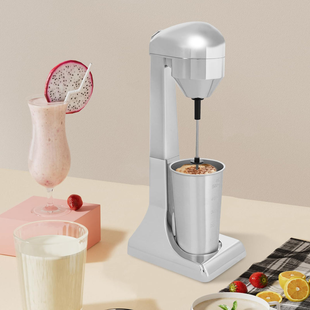 Milchshake Maker, Getränkemixer elektrischer Standmixer 500 ml Becher - 100 W 2 Geschwindigkeitsstuf