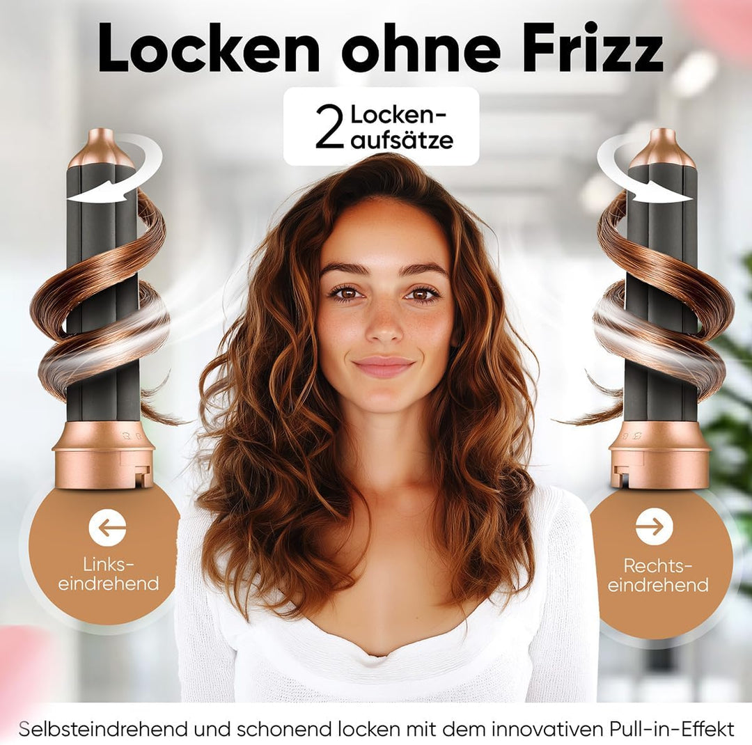 ProfiCare® Warmluftbürste | 4in1 Hairstyler für Locken, Volumen, Glätten und Trocknen | 1000W Rundbü