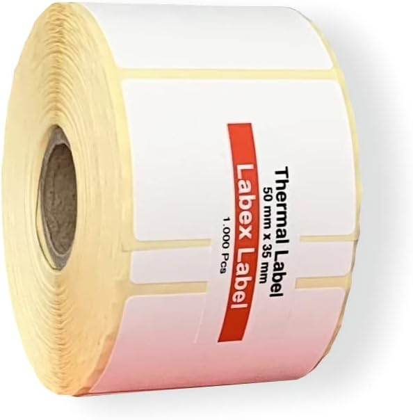 Labex Label - Thermo Etiketten 50x35 mm | Zebra Etiketten, adressetiketten - 5 rolle; 5.000 stück -