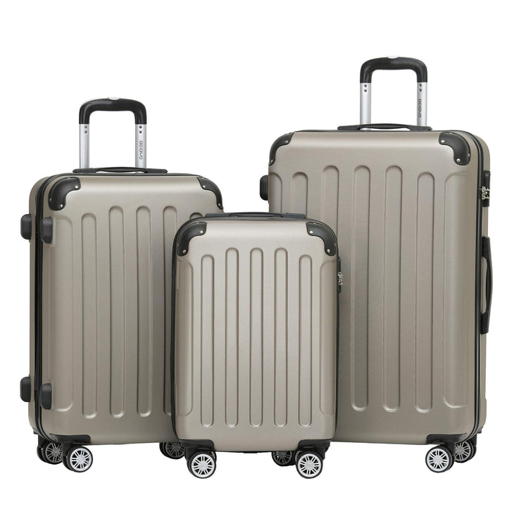 BEIBYE Zwillingsrollen Hardcase Reisekoffer Koffer Trolleys Hartschale in XL-L-M in 14 Farben (Champ