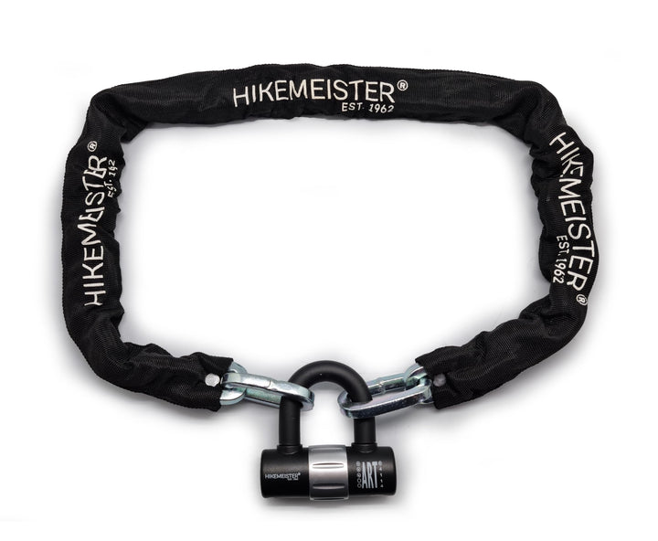 HikeMeister ® Kettenschloss | Hohe Sicherheitsstufe | mit 2 Schlüsseln | ART 3 Zertifikat | E-Scoote